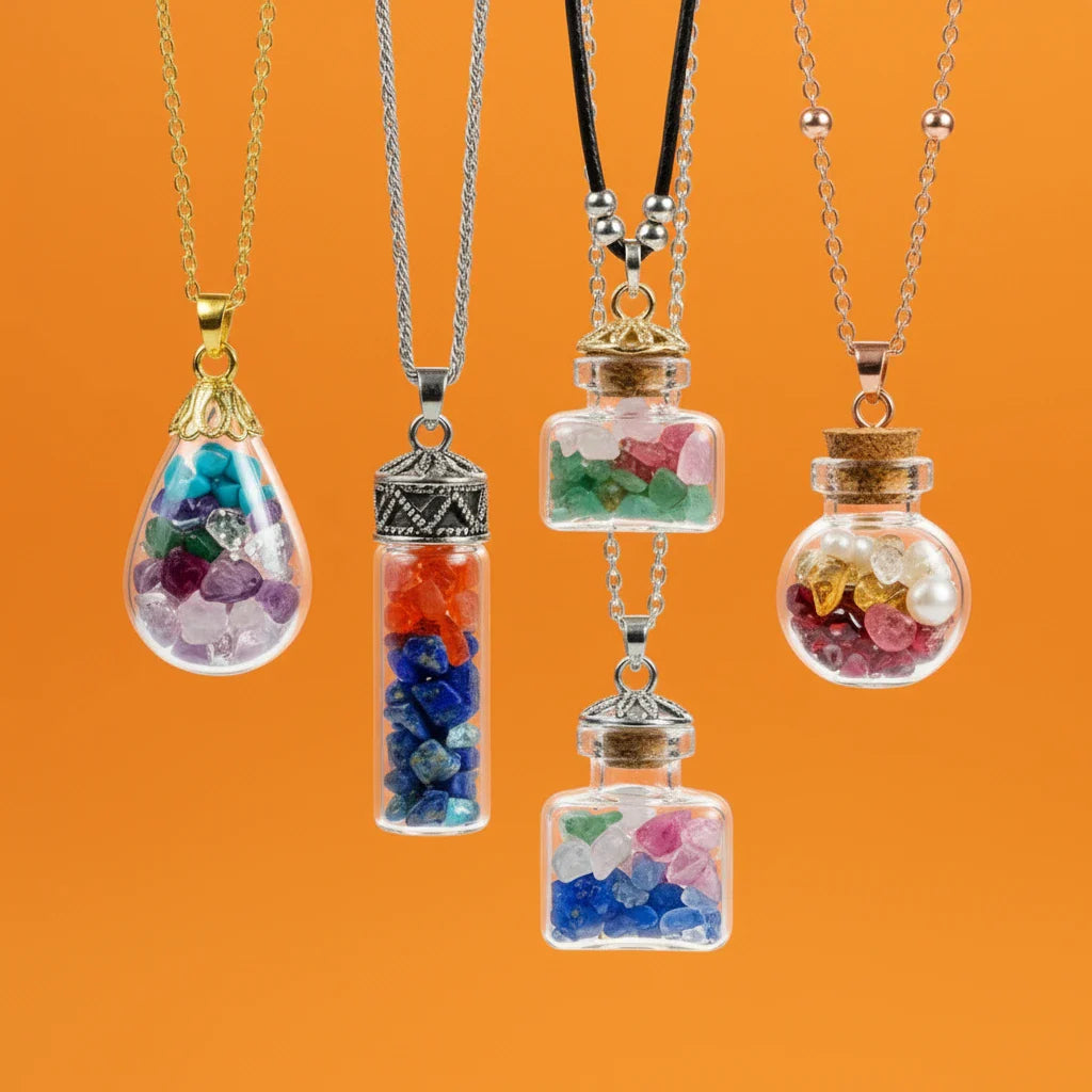 Indian Gemstone Necklaces: Rooted, Wrapped, Coiled & Bottled