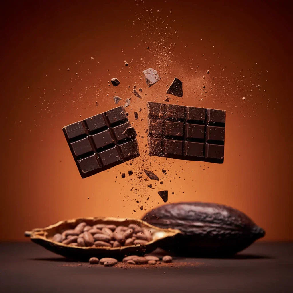 Broken dark chocolate pieces — chocolate fragrance note spotlight