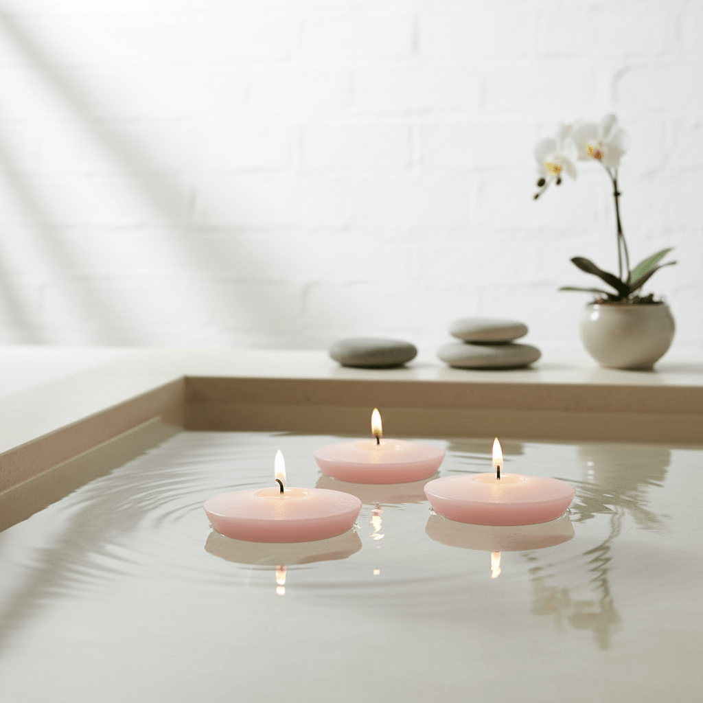 3x Large Floating Candle - PinkFloating CandlesHeart Notes