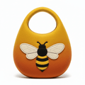 Water Felted Bee Bag - One Handle with Magnet - Sunrise OrangeFelted BagsHeart Notes