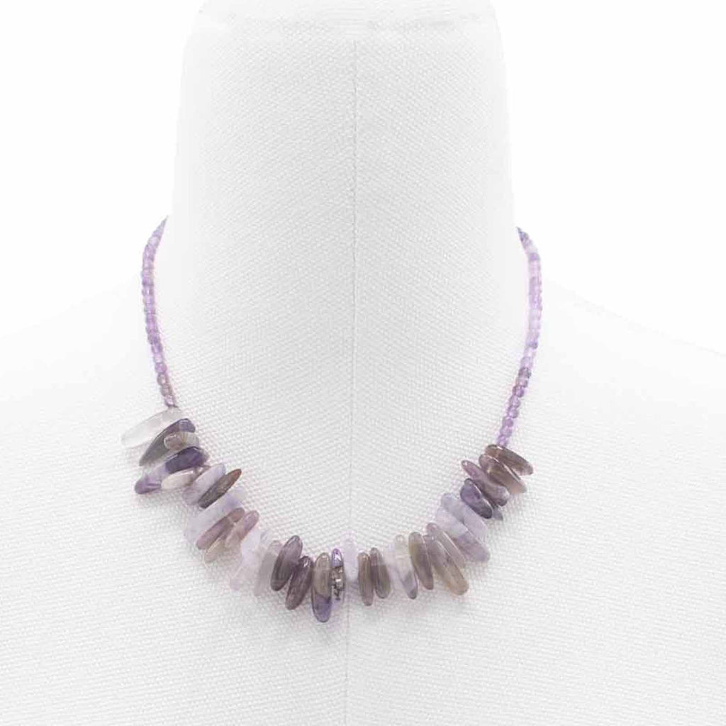 Longstone Gem Necklace - AmethystLongstone Gem NecklacesHeart Notes