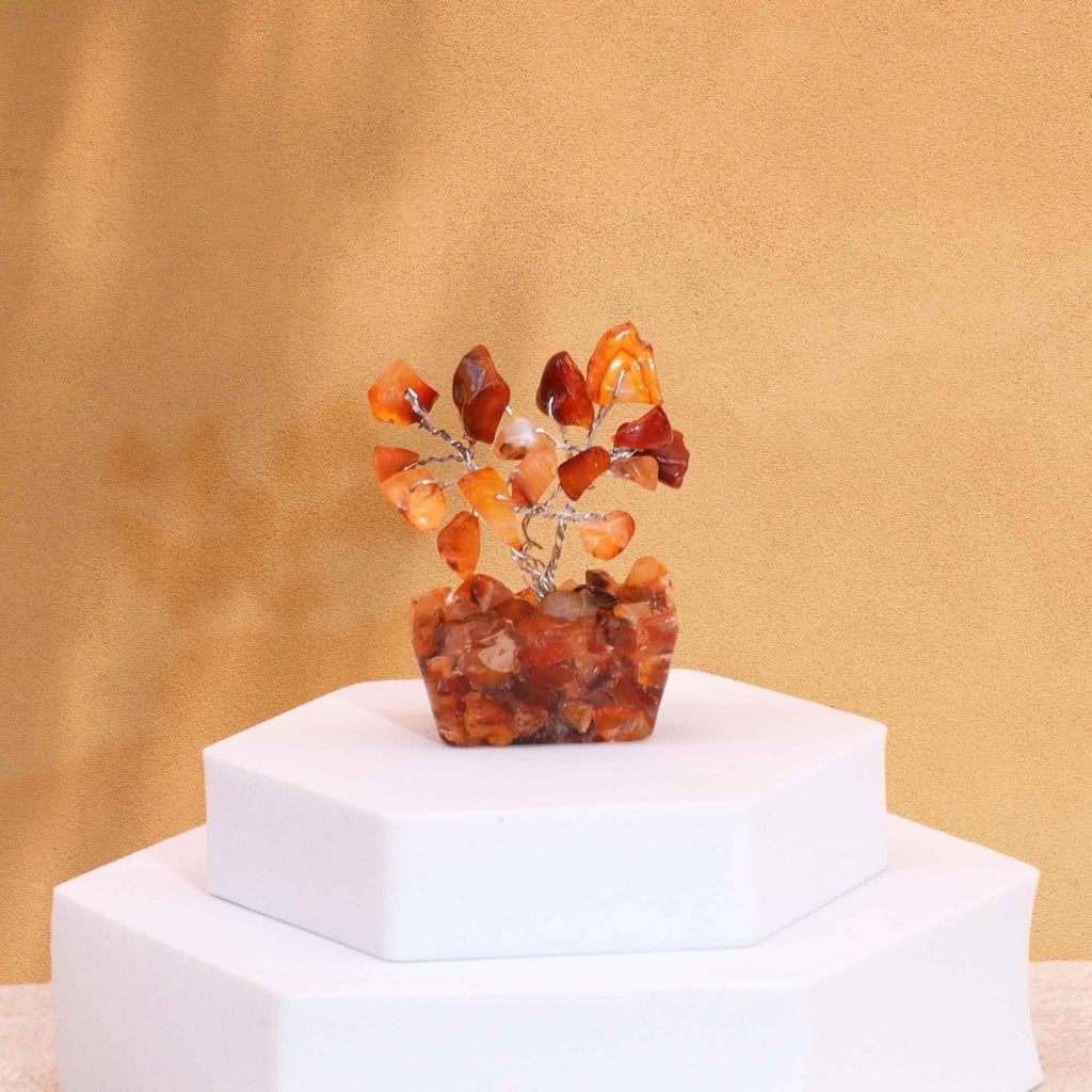 Mini Gemstone Tree On Orgonite Base - Carnelian (15 stones)Mini Gemstone TreesHeart Notes