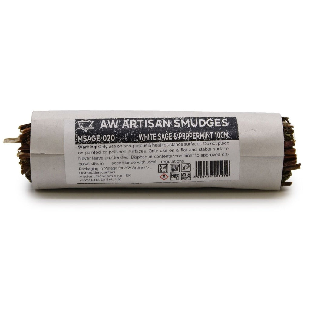 Smudge Stick - White Sage & Peppermint 10cmSmudge Sticks - individually wrappedHeart Notes