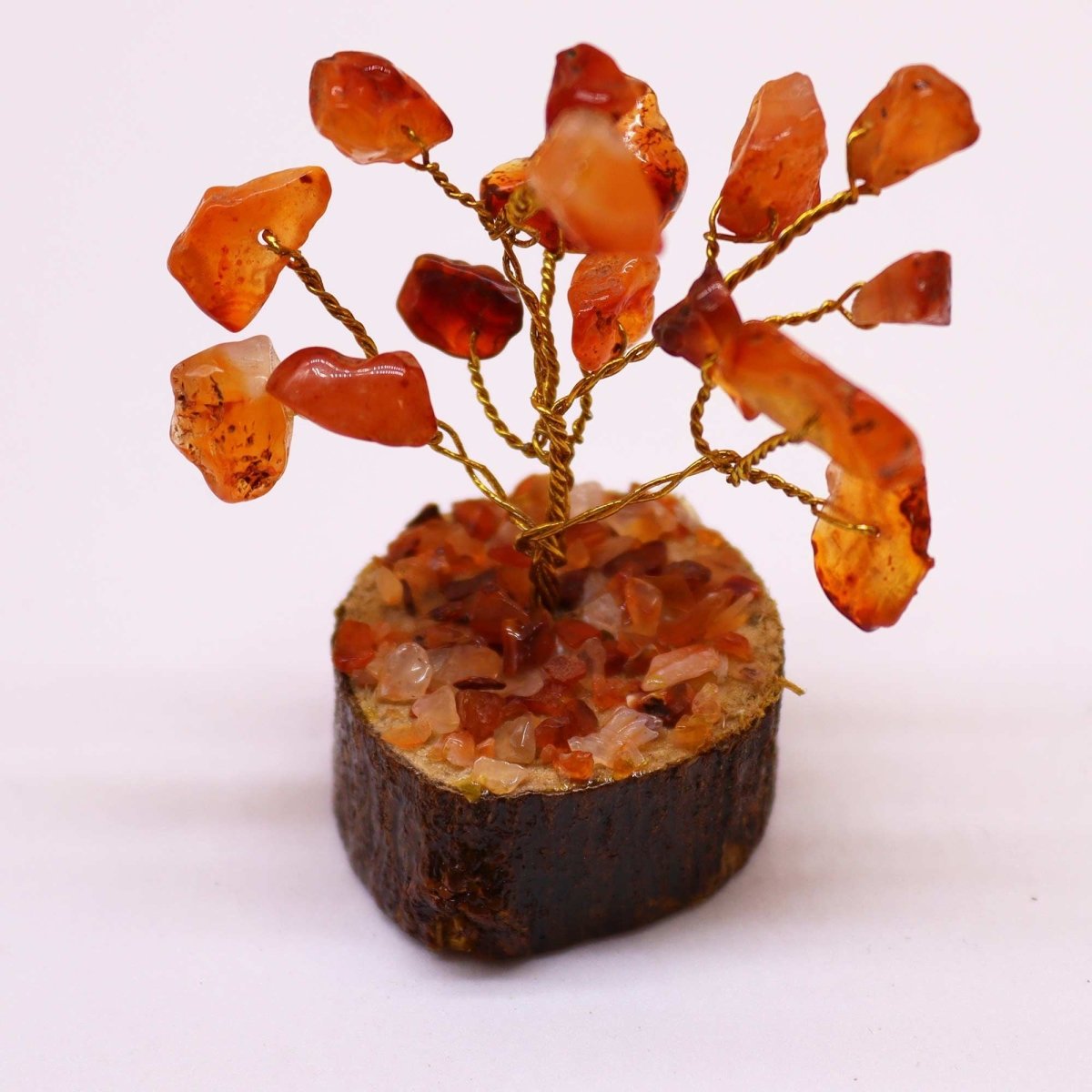 Mini Gemstone Tree On Wood Base - Carnelian (15 stones)Mini Gemstone TreesHeart Notes