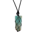 Laced Gemstone Flat Point Pendant - AmazoniteLaced Gemstone PendantsHeart Notes