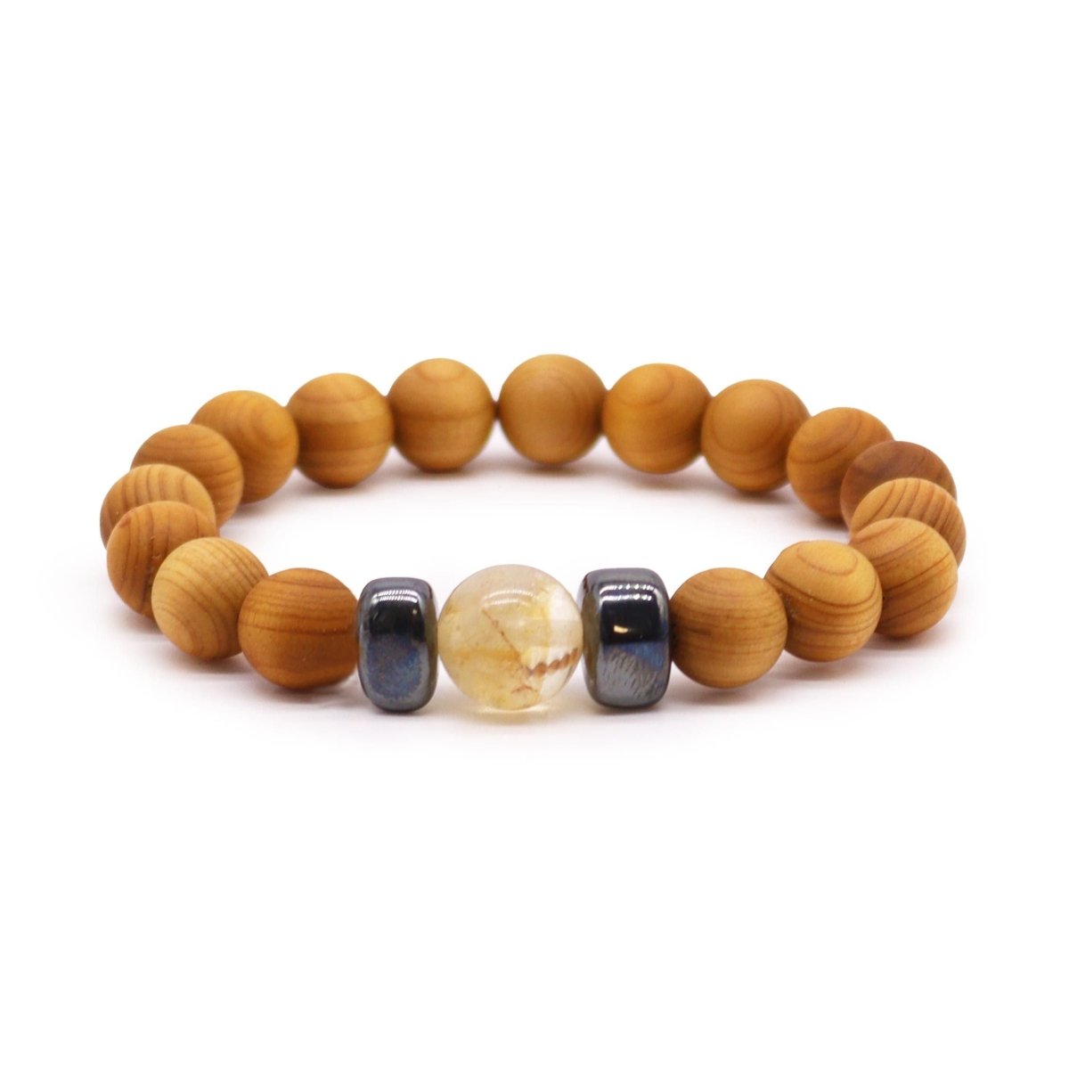 Cedarwood Solar Plexus Chakra Bangle with CitrineCedarwood Chakra BanglesHeart Notes