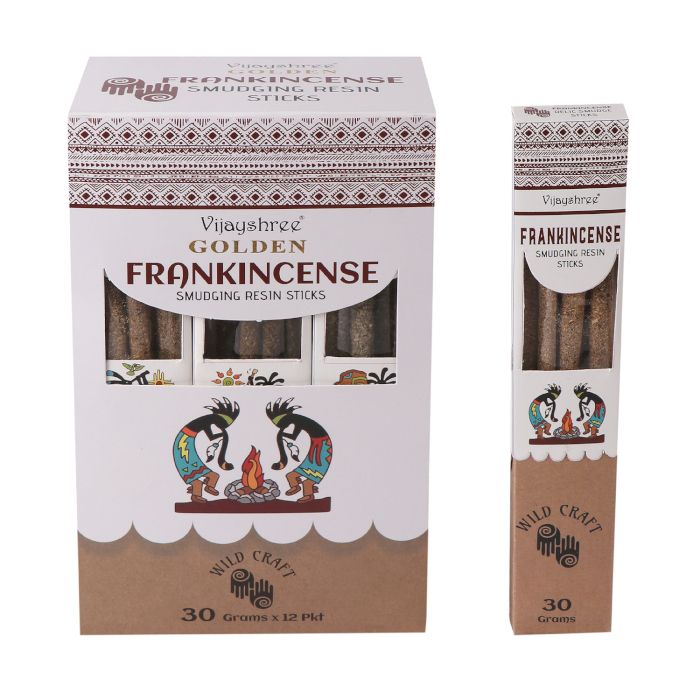 Golden Frankincense Smudging Resin Sticks – 30gGolden Smudging Resin SticksHeart Notes