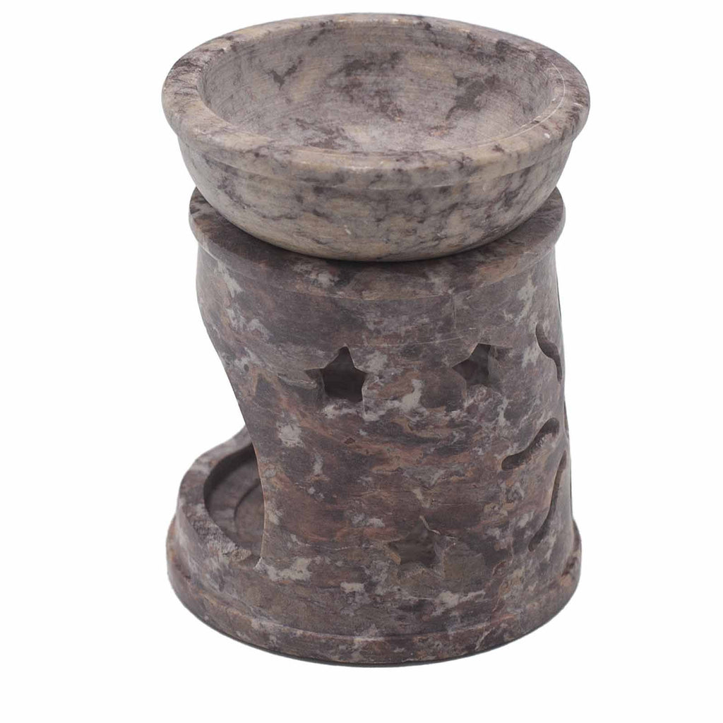 Small Soapstone Oil Burner 8cm - Sun & StarsSoapstone Oil BurnersHeart Notes