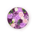 Round Box - Lavender Rose & CarnationSoap Flower Gift BoxesHeart Notes