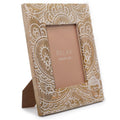 Lrg Mango Wood Picture Frame (for 13x18cm) 28x23x2cm - Buddha - WhiteMango Wood Picture FramesHeart Notes