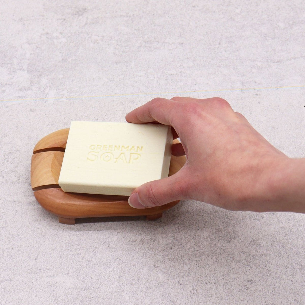 Classic Mahogany Soap Dish - Oval in RectangleClassic Mahogany Soap DishesHeart Notes
