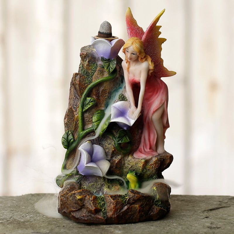 Fairy Flower Garden Waterfall Backflow Incense BurnerBackflow Incense BurnerHeart Notes