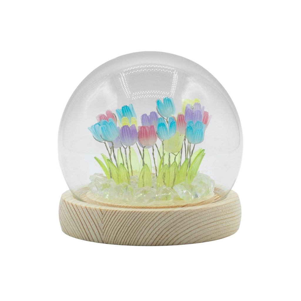 Floral Glow Garden Dome - 20 Multi Tulips - LED USBFloral Glow Garden DomeHeart Notes