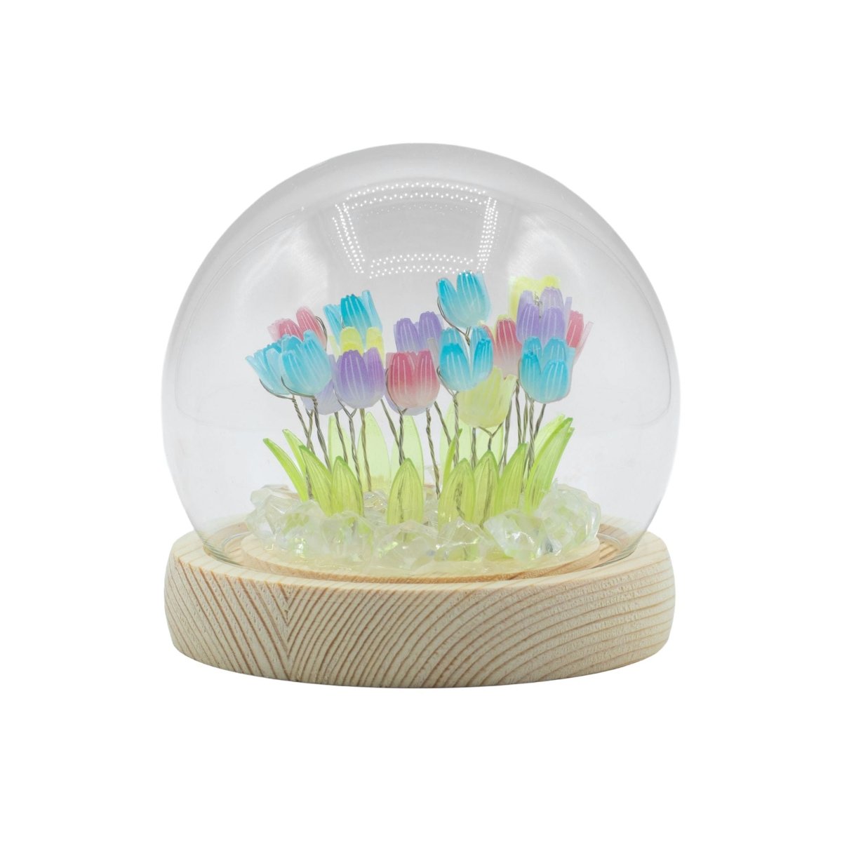 Floral Glow Garden Dome - 20 Multi Tulips - LED USBFloral Glow Garden DomeHeart Notes