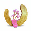 Gemstone Tree Garden - Mango Wood Open Ring - Rose Quartz - 60 chipstonesGemstone Tree GardensHeart Notes