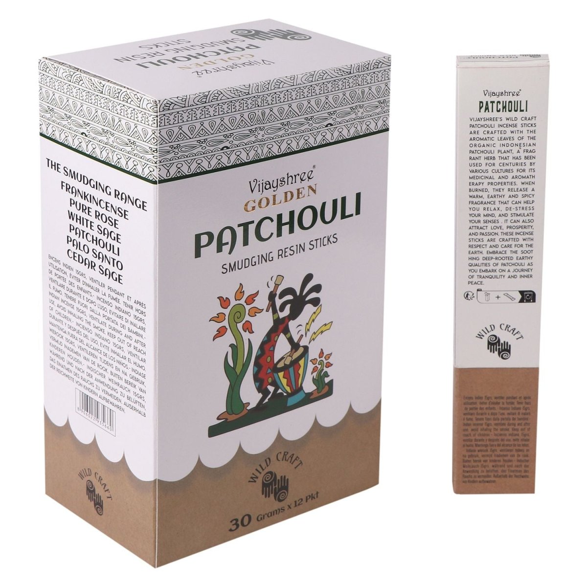 Golden Patchouli Smudging Resin Sticks – 30gGolden Smudging Resin SticksHeart Notes