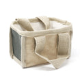 Mini Basket Bag - 16x10x12cm - CharcoalStacking Natural Jute BasketsHeart Notes