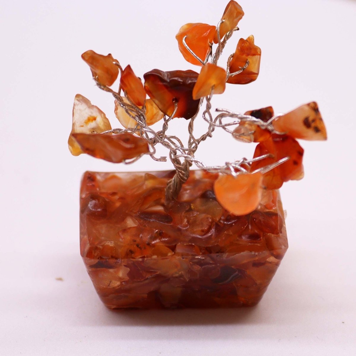 Mini Gemstone Tree On Orgonite Base - Carnelian (15 stones)Mini Gemstone TreesHeart Notes