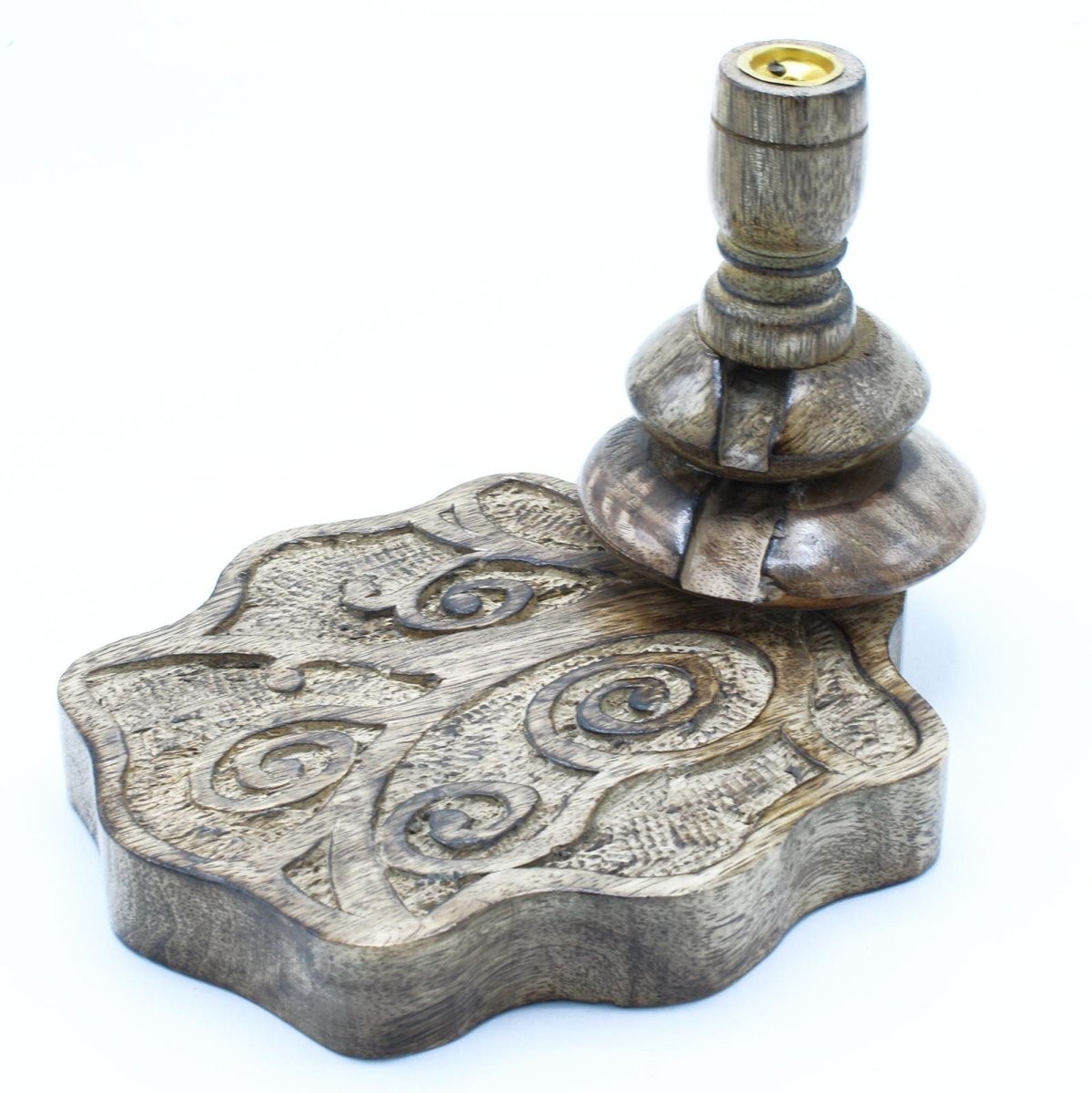 Med Mango Wood Backflow Burner - Tree of LifeMango Wood Backflow BurnerHeart Notes