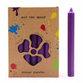 Solid Colour Dinner Candle Set - Pack of 21 - Rustic PurpleSolid Colour Dinner Candle SetHeart Notes