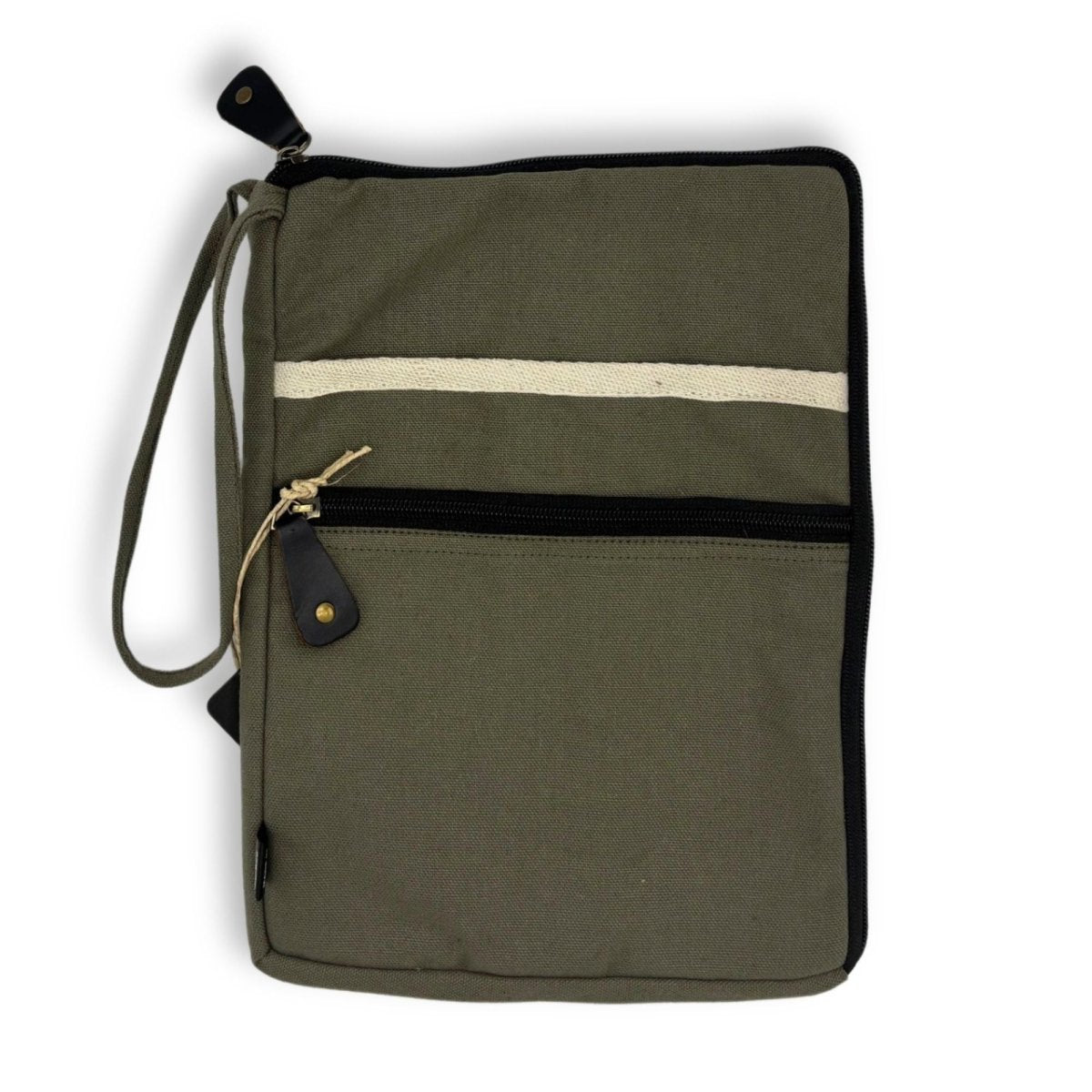 Canvas Travel Sleeve Pouch - OliveLaptop & Tablet PouchesHeart Notes