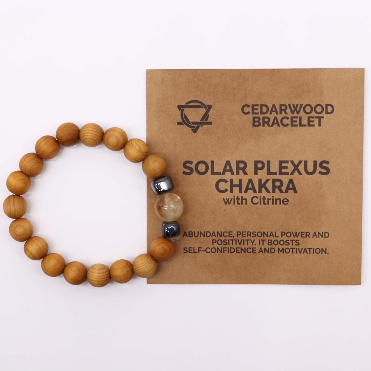 Cedarwood Solar Plexus Chakra Bangle with CitrineCedarwood Chakra BanglesHeart Notes