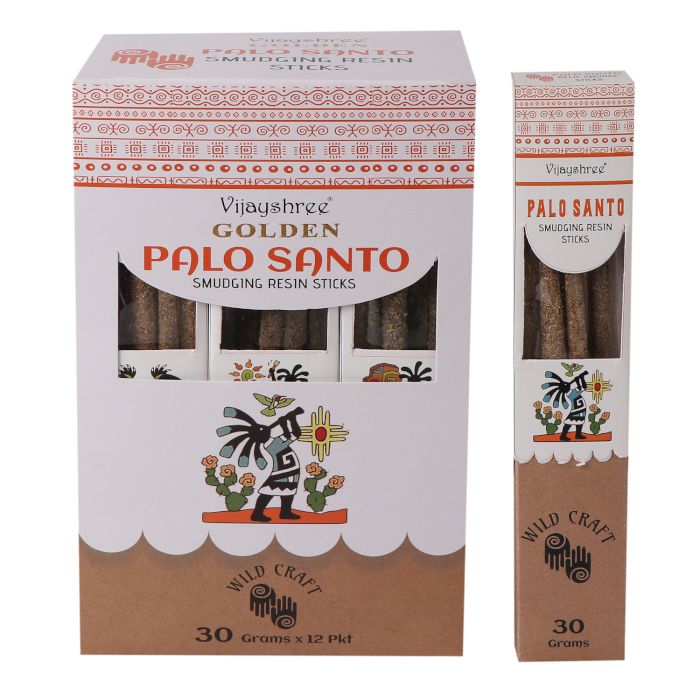 Golden Palo Santo Smudging Resin Sticks – 30gGolden Smudging Resin SticksHeart Notes