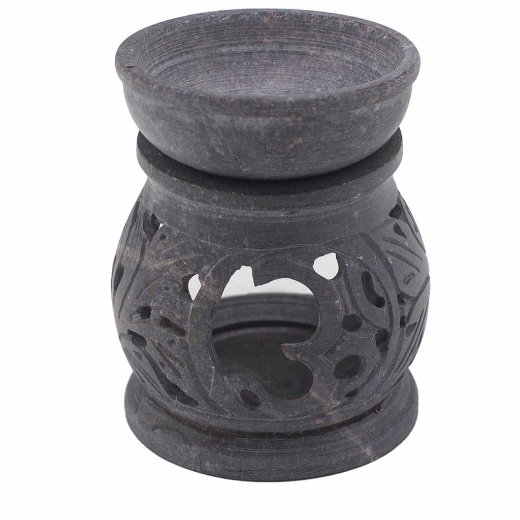 Small Soapstone Oil Burner 8cm - OmSoapstone Oil BurnersHeart Notes
