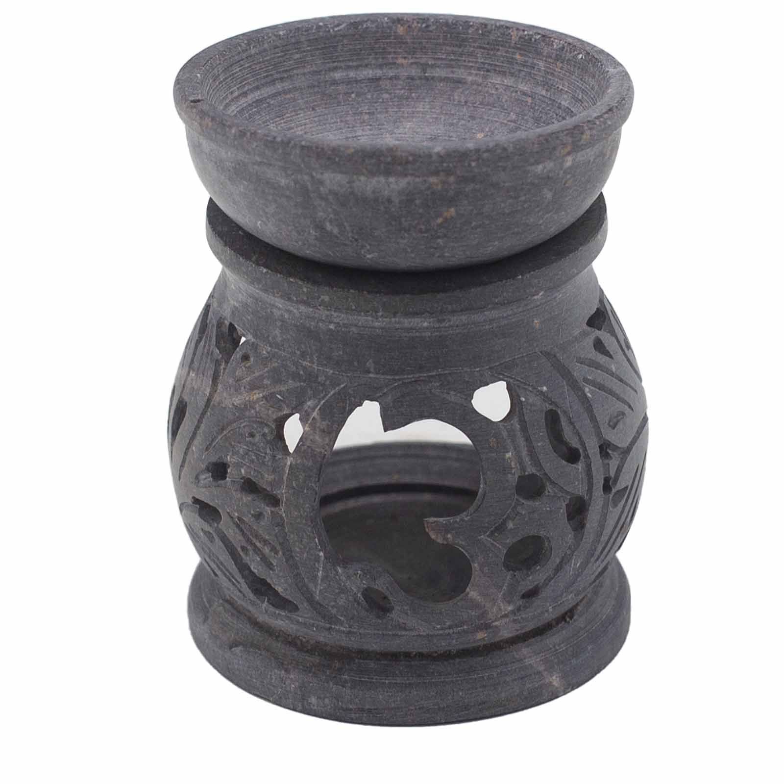 Small Soapstone Oil Burner 8cm - OmSoapstone Oil BurnersHeart Notes