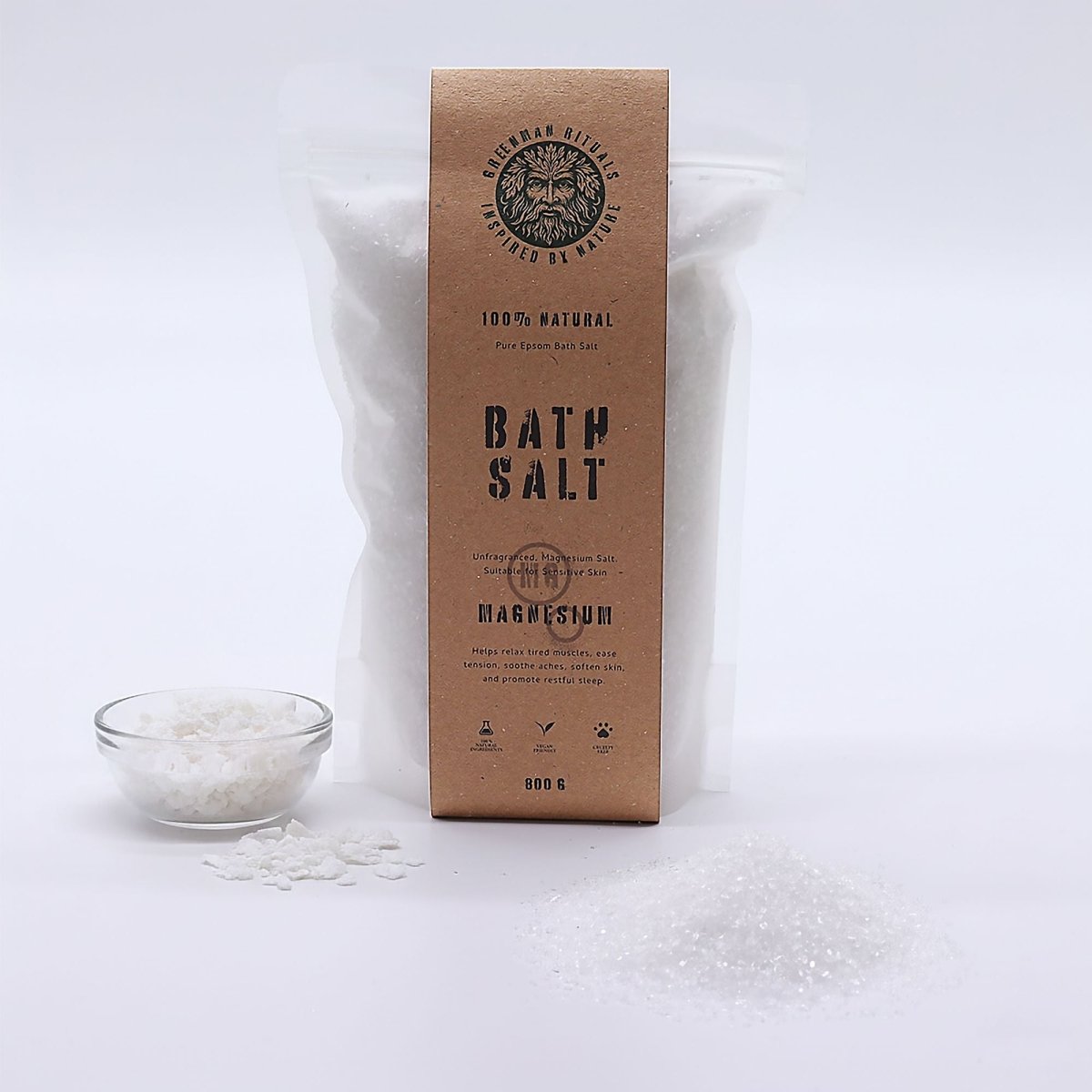 Greenman Rituals Magnesium Epsom Bath Salt – Pure FormulaGreenman Rituals Bath SaltsHeart Notes