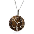 Tree of Life Gemstone Necklace - Tiger EyeIndian Gemstone NecklacesHeart Notes