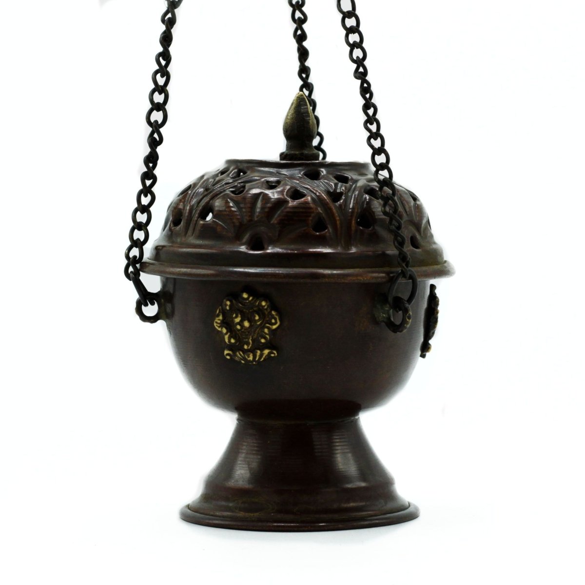 Copper Tibetan Incense Burner - Classic HangingAntique Tibetan Incense HoldersHeart Notes