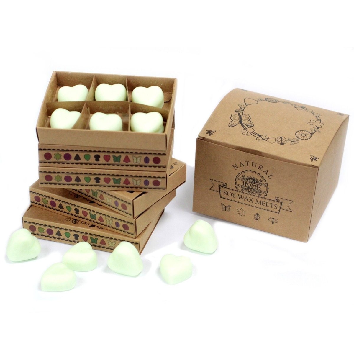 Box of 6 Wax Melts - Watermelon FreshNatural Soy Wax MeltsHeart Notes