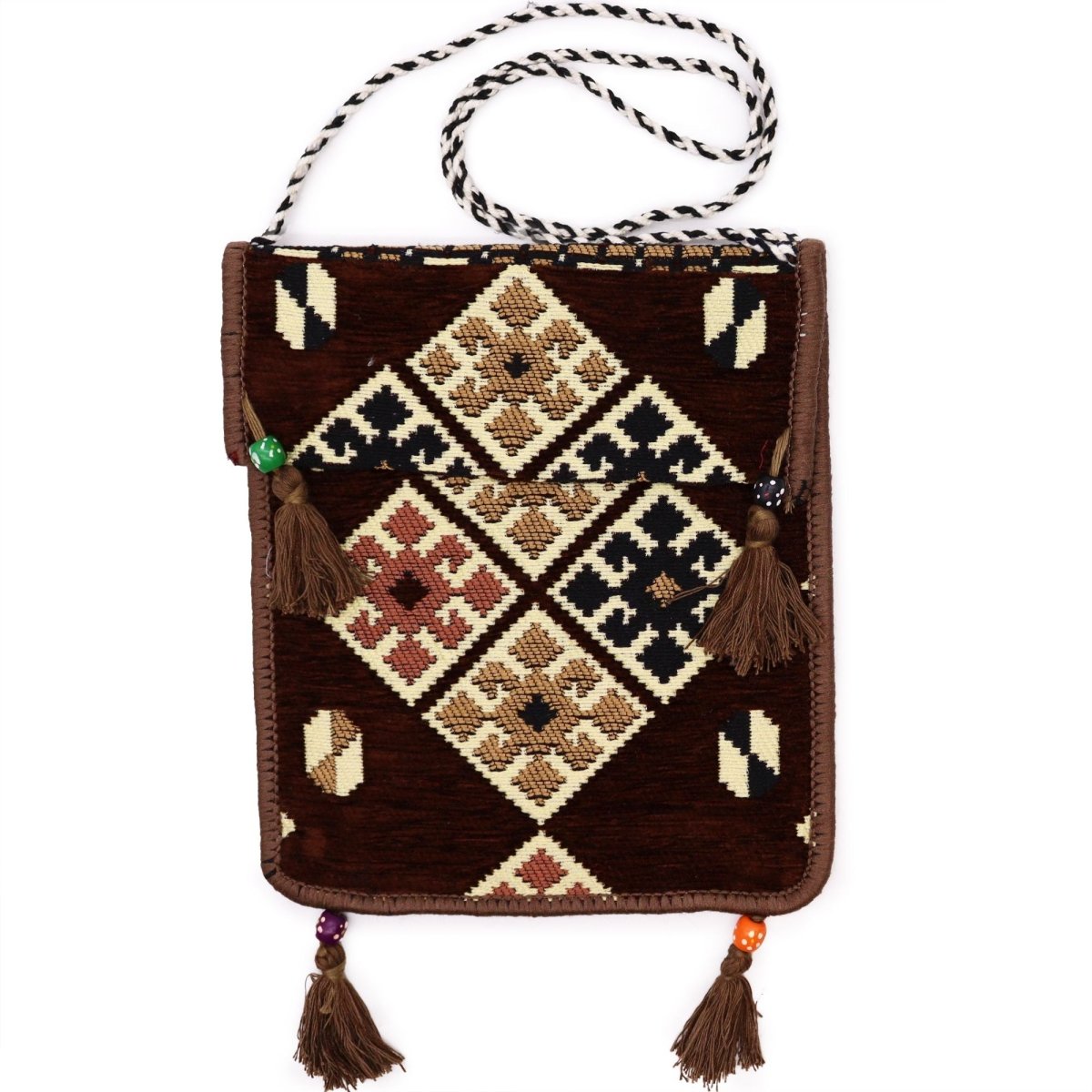 Chocolate Kilim Messenger Festival BagKilim Messenger Festival BagHeart Notes