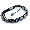 Magnetic Hematite Shamballa Bracelet - Spiky PyramidsHematite Shamballa BraceletHeart Notes