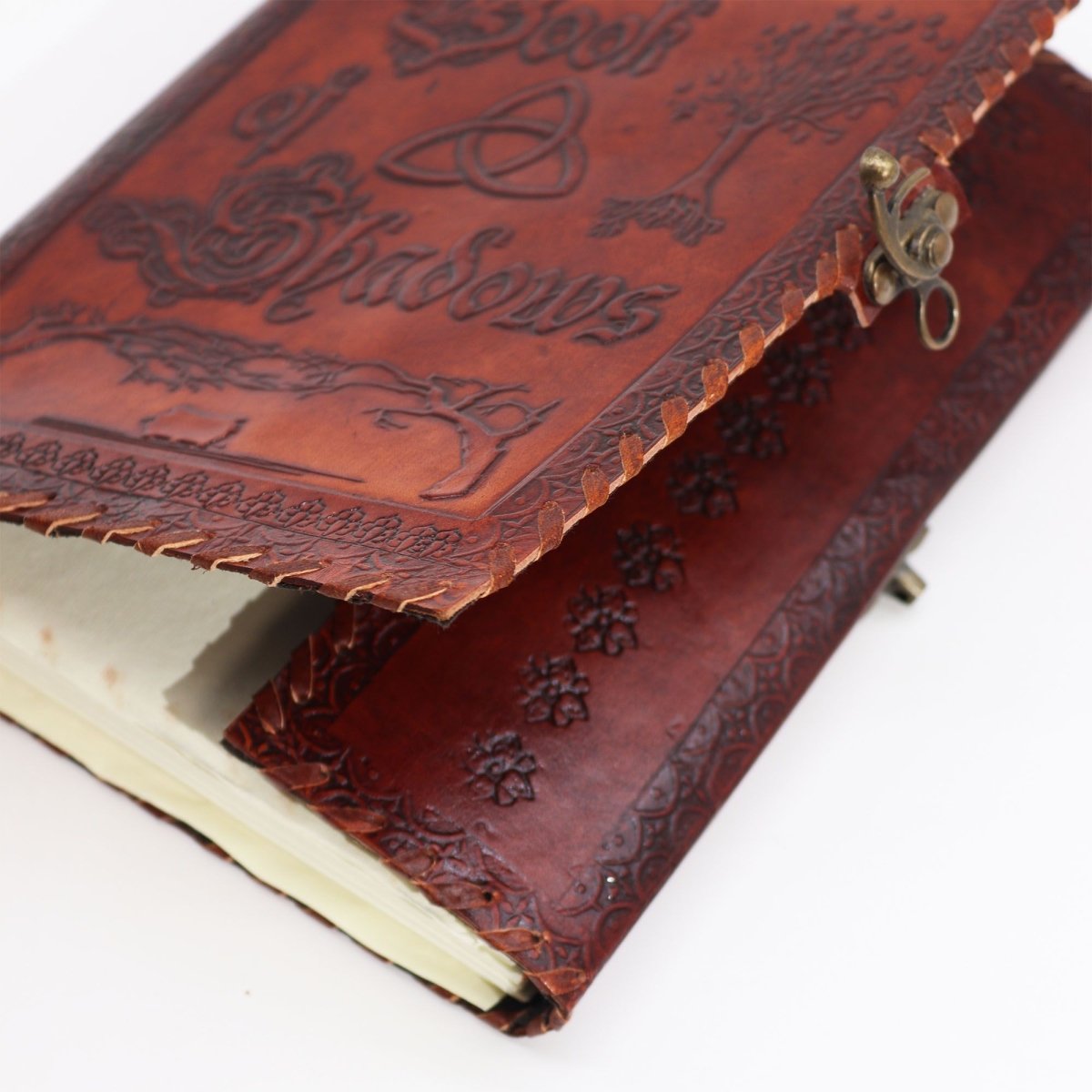 Large Book of Shadows - Dark Tan - 200 pages decle - edged - 25x18x3cmLeather Notebooks – Vintage Style JournalsHeart Notes