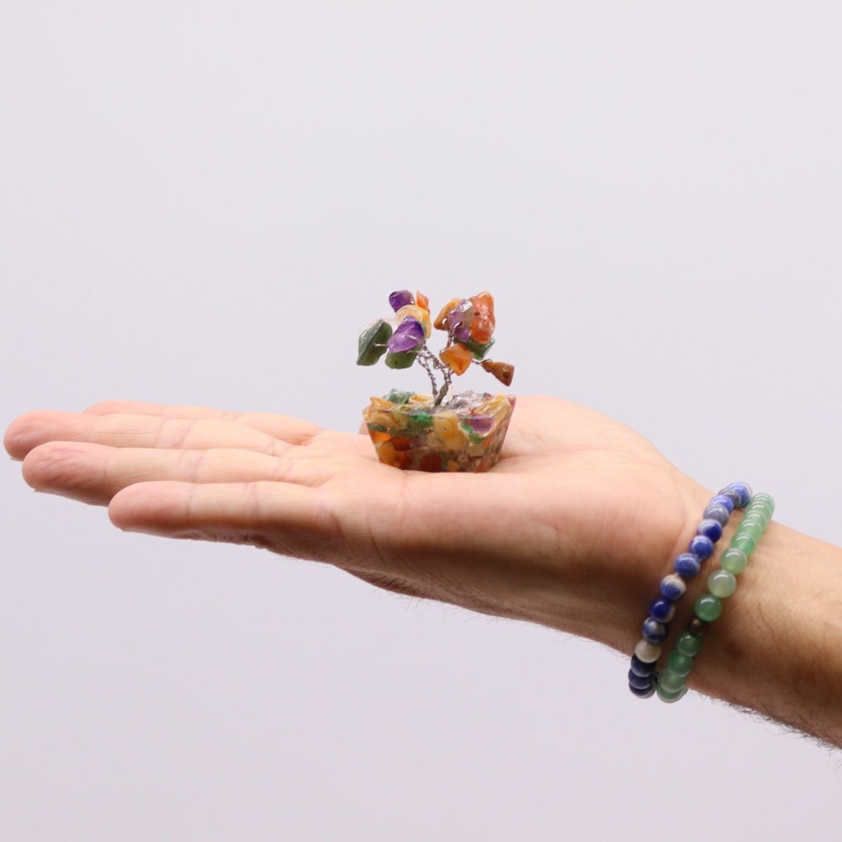 Mini Gemstone Tree on Orgonite Base - Multi Stones (15 stones)Mini Gemstone TreesHeart Notes