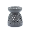 Classic Oil Burner - Teardrops Cutout - GreyVarious Shaped Ceramic Oil BurnersHeart Notes