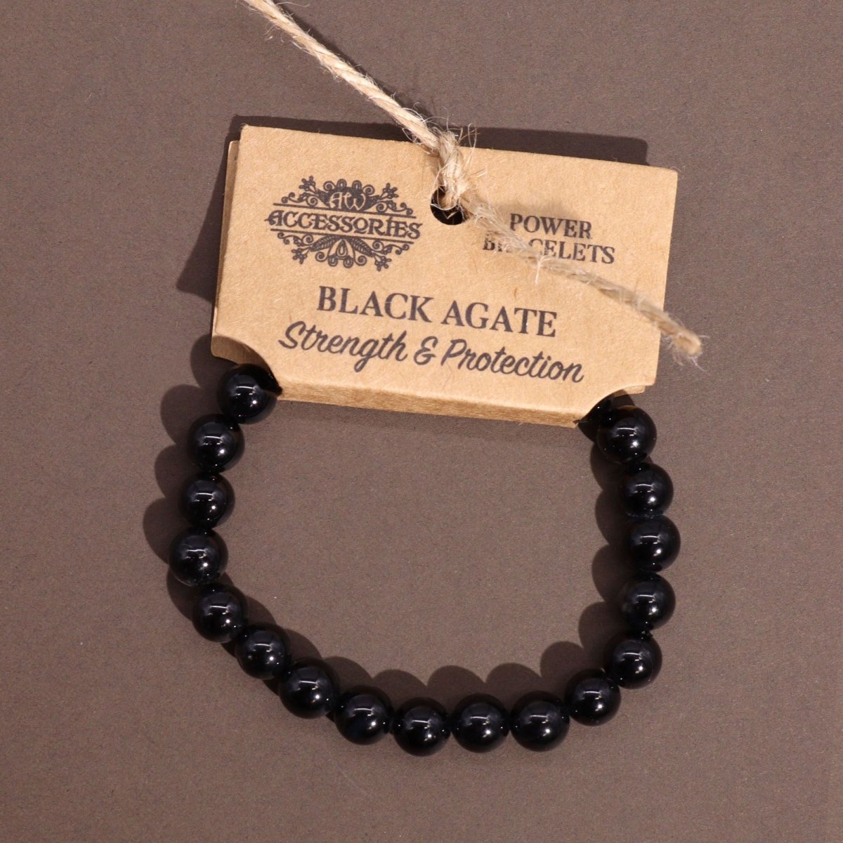 Power Bracelet - Black AgatePower BraceletsHeart Notes