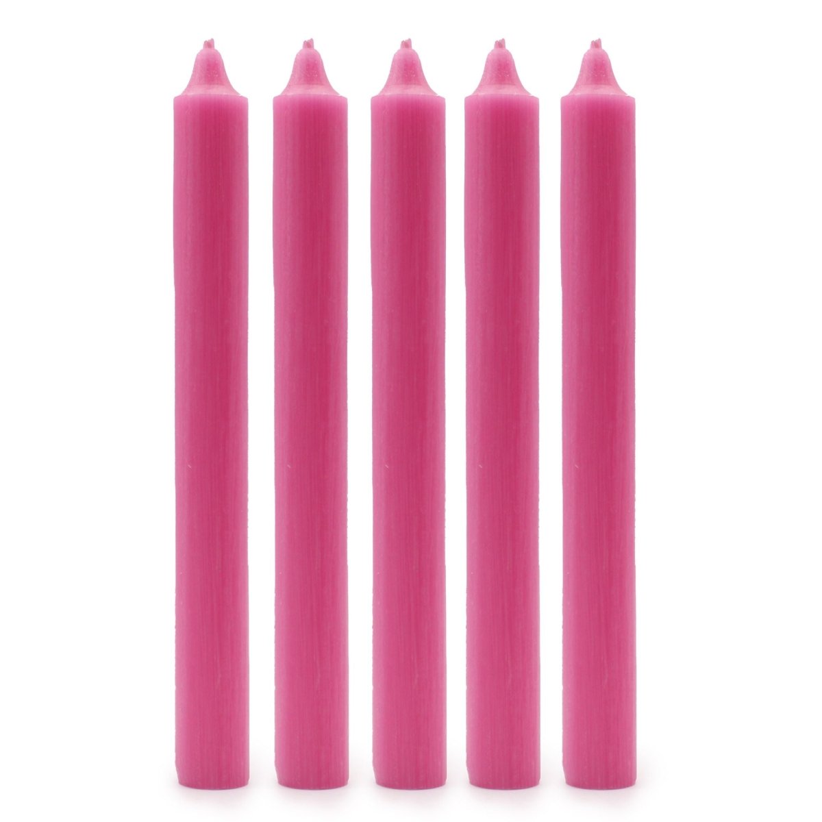 Solid Colour Dinner Candles - Rustic Deep Pink - Pack of 5Pack Of 5 - Solid Colour Dinner CandlesHeart Notes