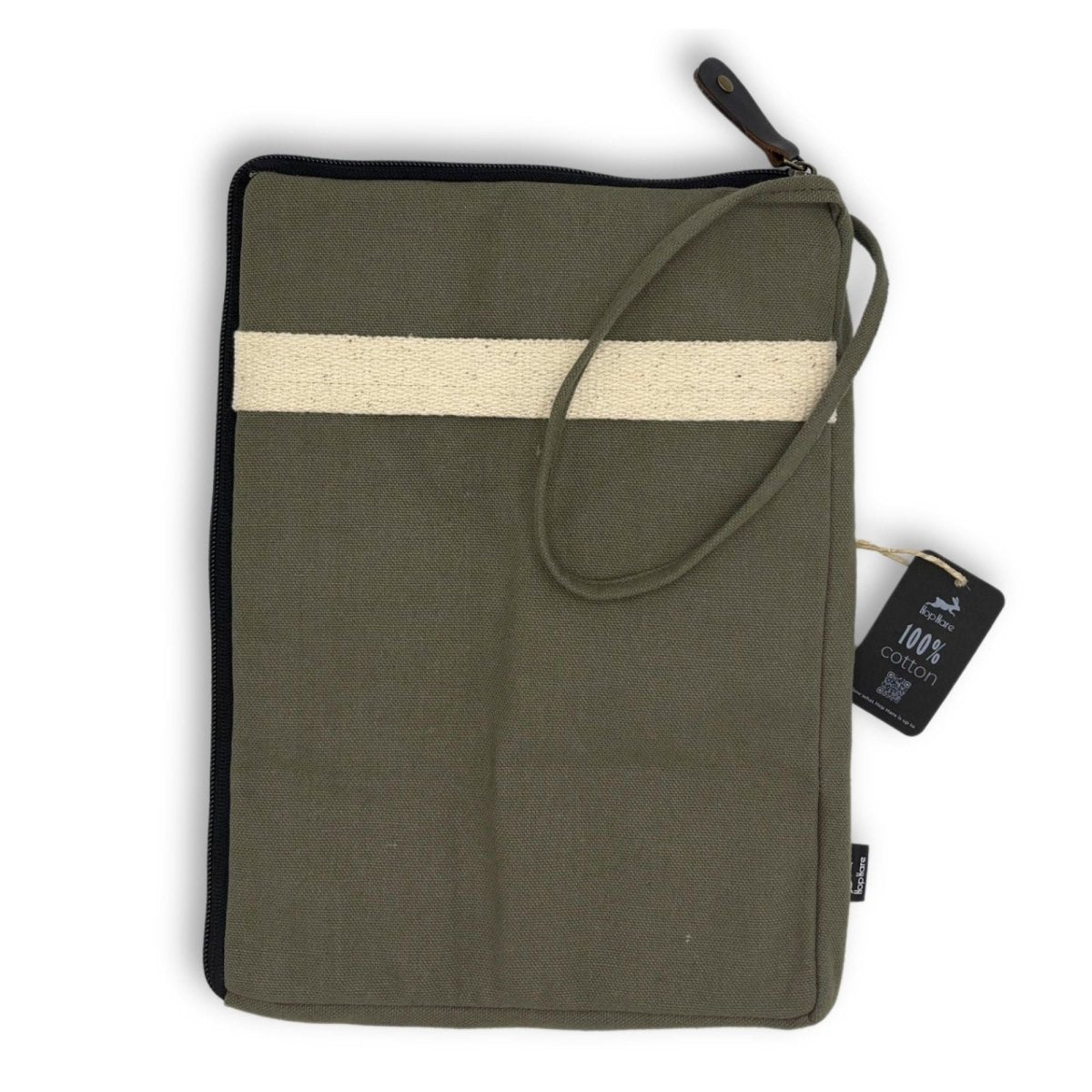 Canvas Travel Sleeve Pouch - OliveLaptop & Tablet PouchesHeart Notes