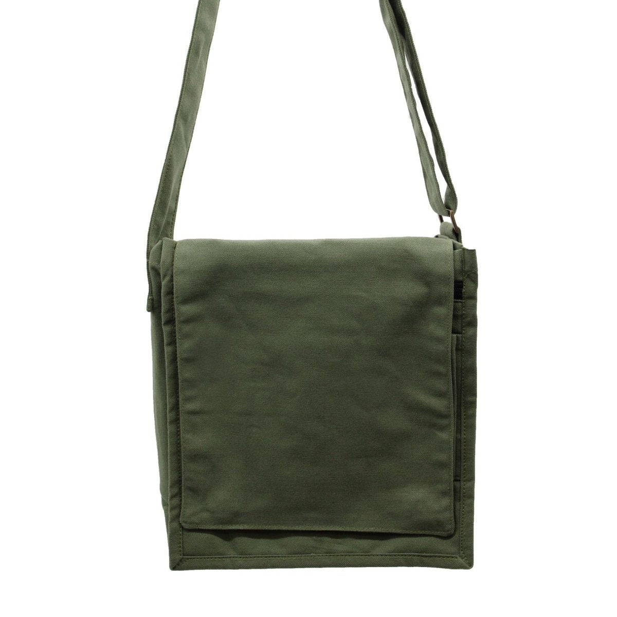Cotton Canvas Messenger Bag - GreenCotton Canvas Messenger BagHeart Notes