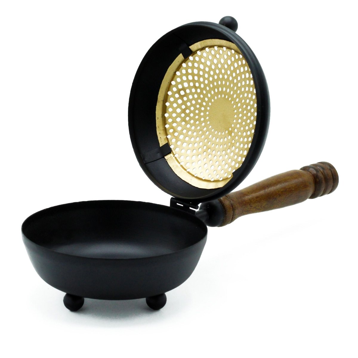 Large Iron Censer Incense Burner - Gold detailTraditional Brass Incense BurnersHeart Notes