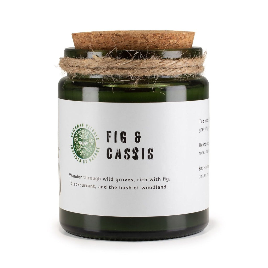 Greenman Woodwick Soy Candle - Fig & CassisGreenman Rituals Woodwick Soy CandlesHeart Notes