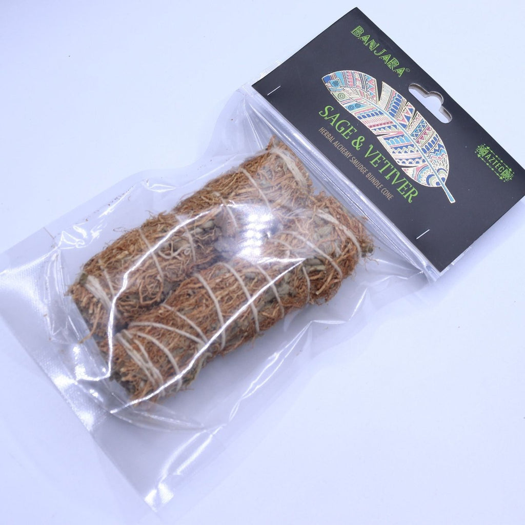 Banjara Smudge - Sage VetiverBanjara Smudge SticksHeart Notes