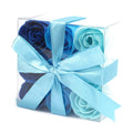 Set of 9 Soap Flowers - Blue Wedding RosesLuxury Soap FlowersHeart Notes
