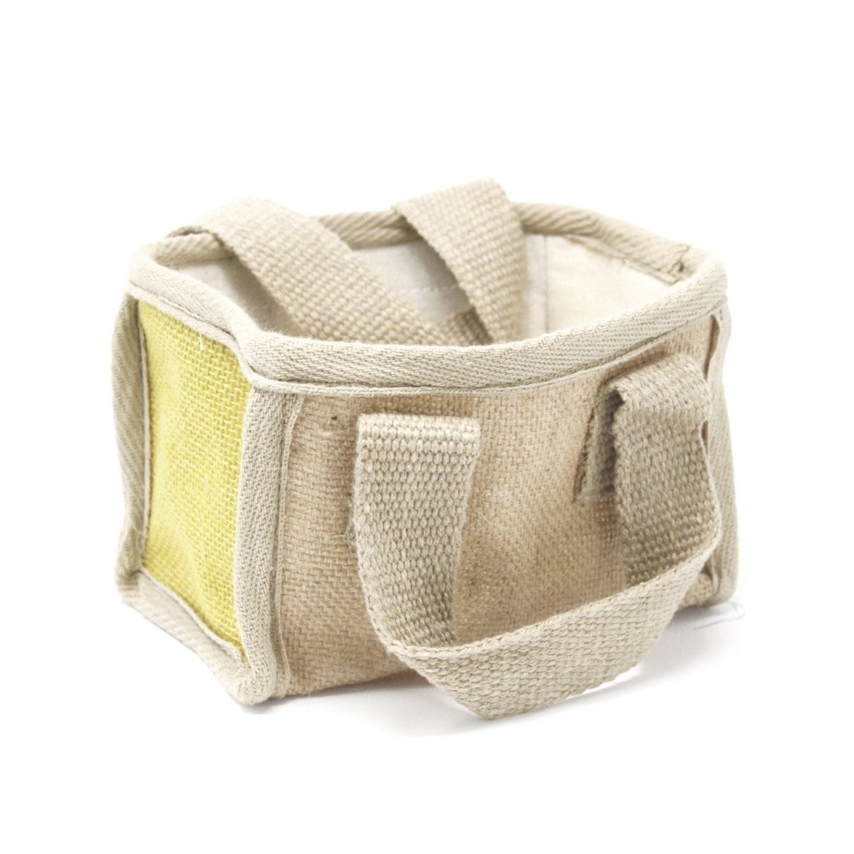 Mini Basket Bag - 16x10x12cm - OliveStacking Natural Jute BasketsHeart Notes