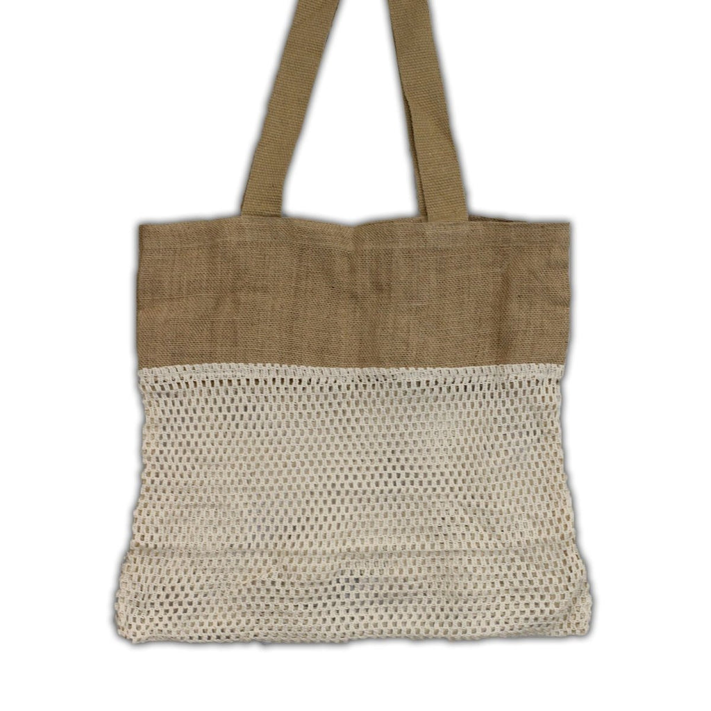 Pure Soft Jute and Cotton Mesh Bag - NaturalPure Soft Jute and Cotton Mesh BagHeart Notes