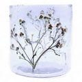 Natural Floral Glass - Straight Candle Holder - Margarita - (8x8cm)Natural Floral Glass Candle HoldersHeart Notes