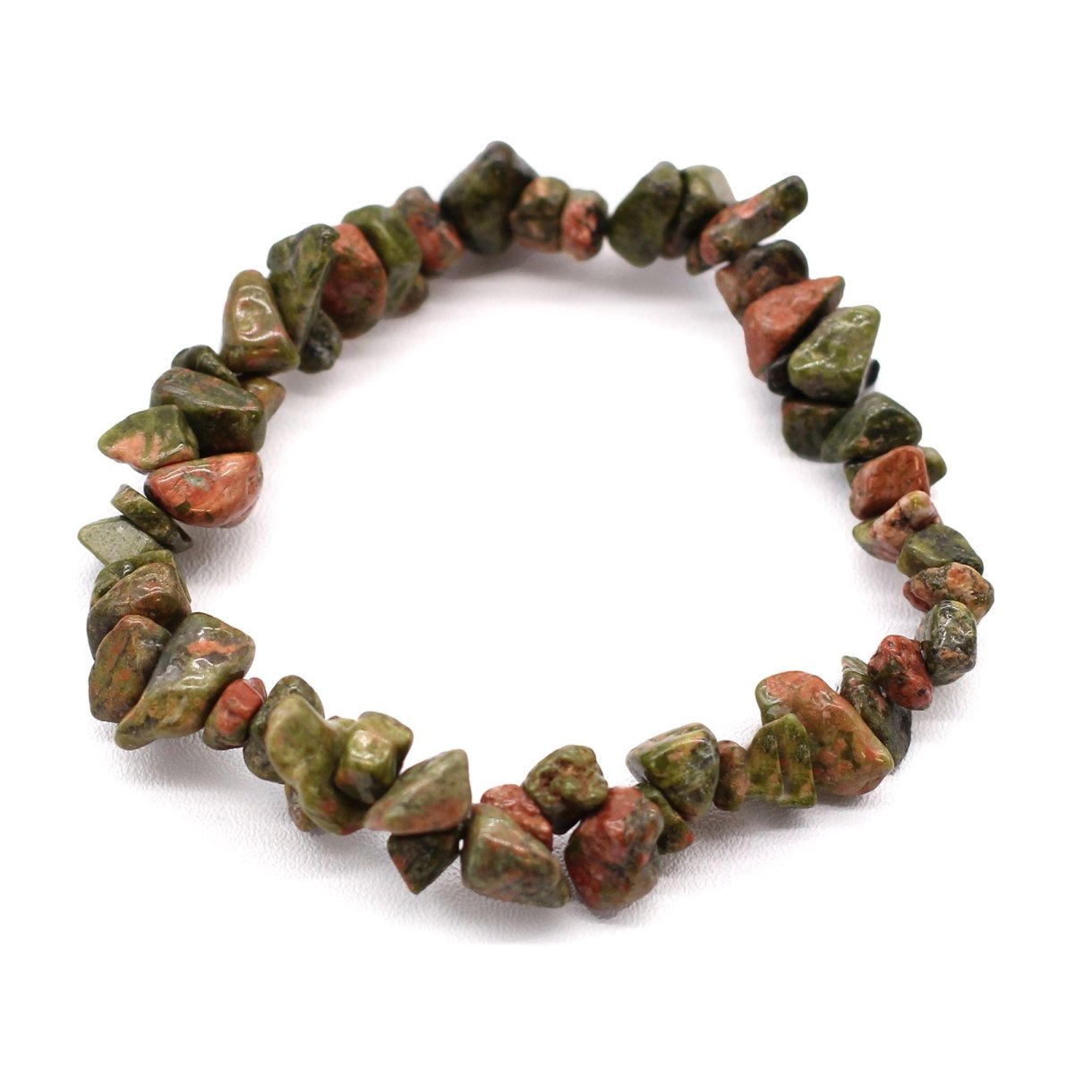 Chipstone Bracelet - Green JasperChip Stone BraceletsHeart Notes